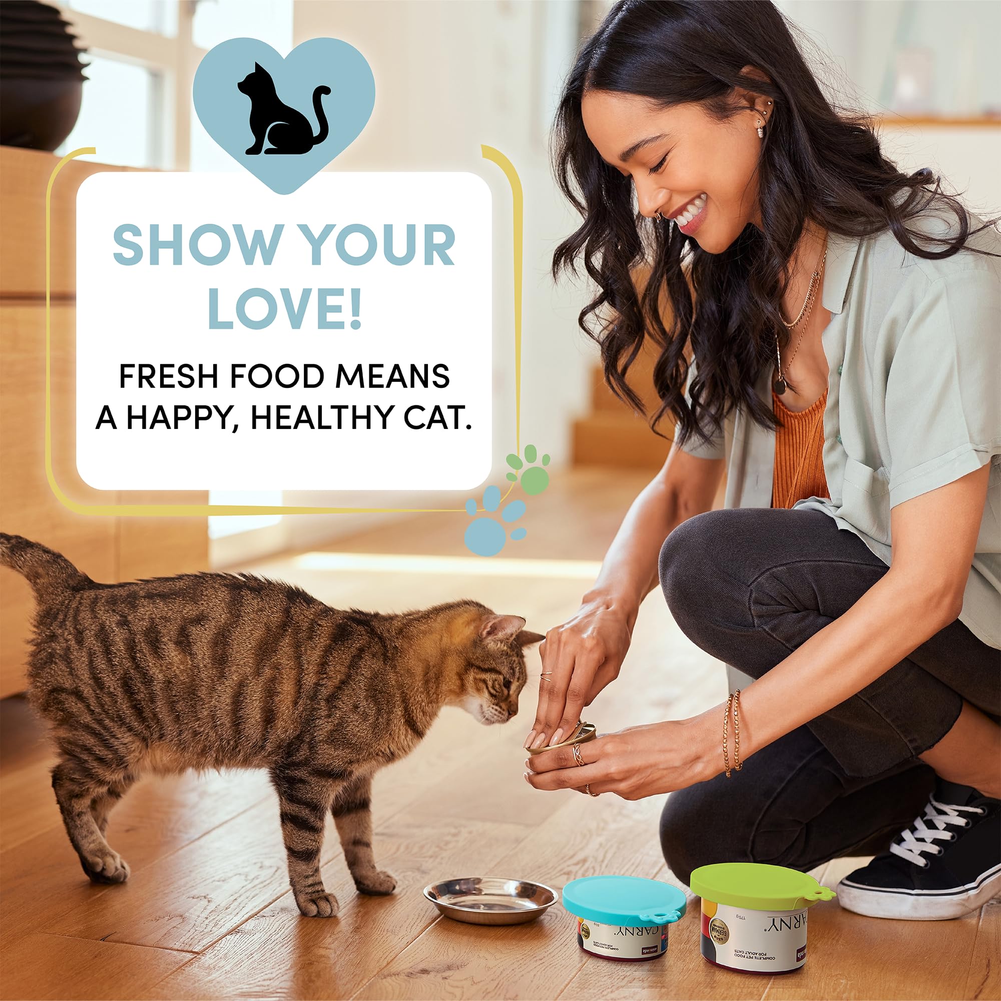 Basic Haus BPA-free silicone lids ensuring safe storage for pet food.