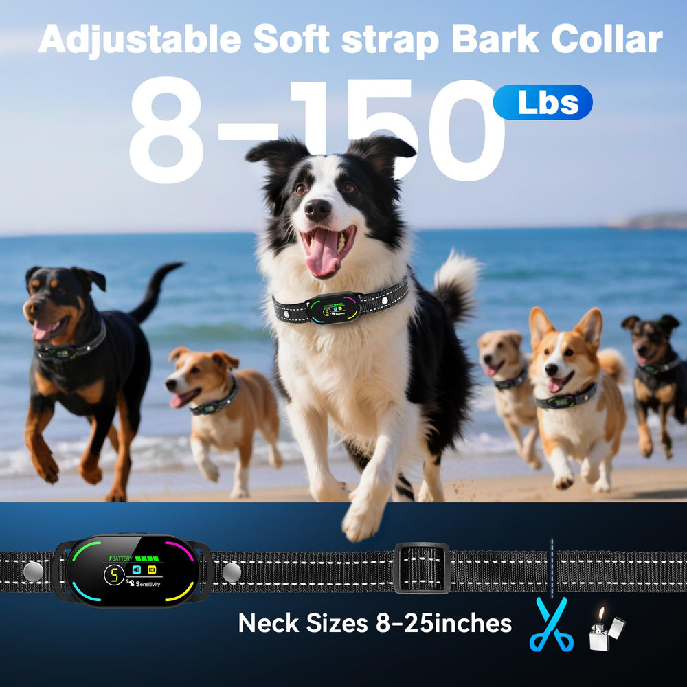 Bassflows dog bark collar IP67 waterproof readiness supports rain, baths, and splashy adventures.