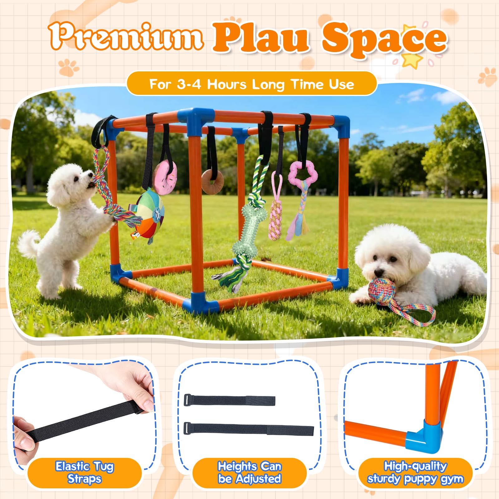 BASTIPETA easy-assembly PVC frame shown in minutes without tools.