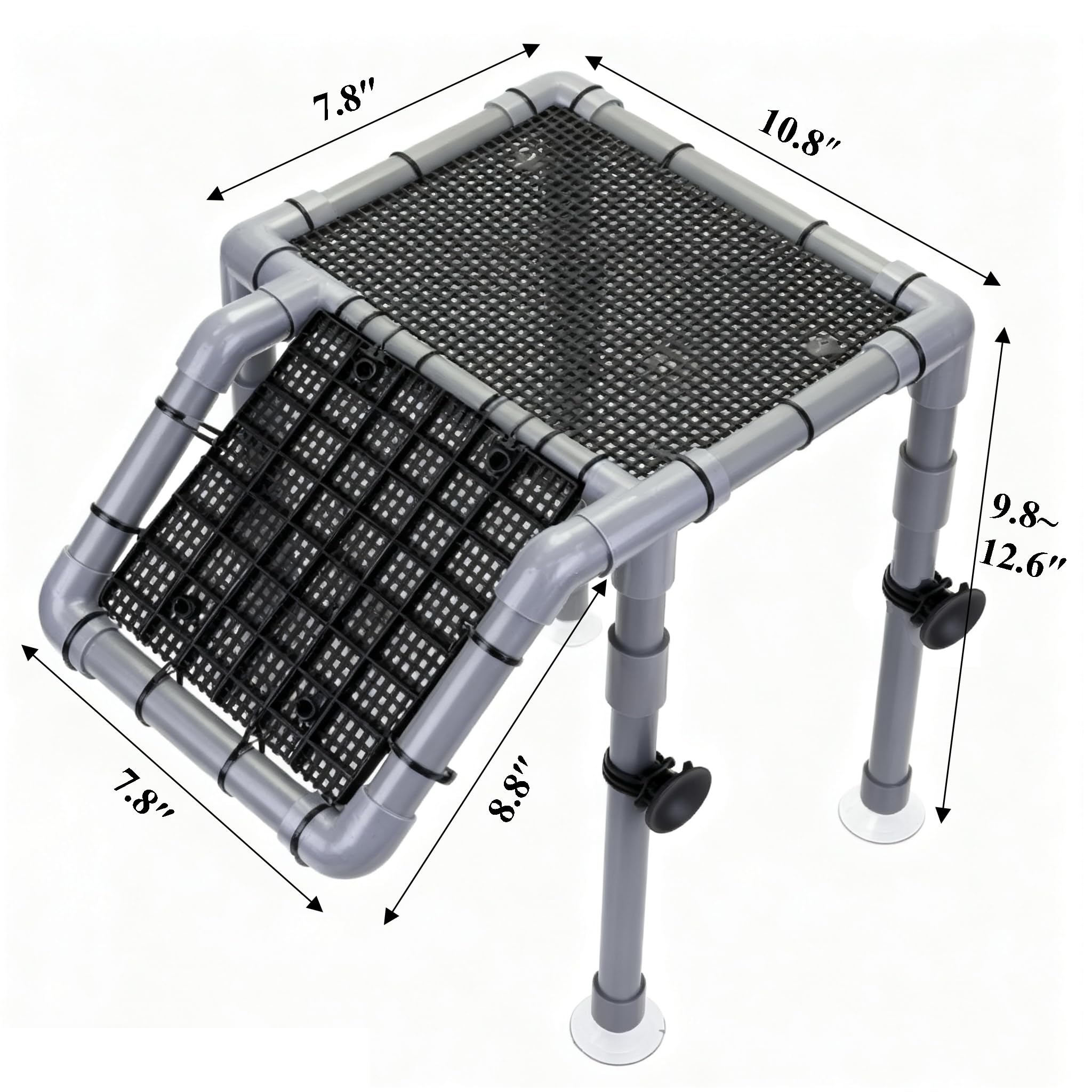 Battbeyle Turtle Basking Platform grid panels provide anti-slip safety.