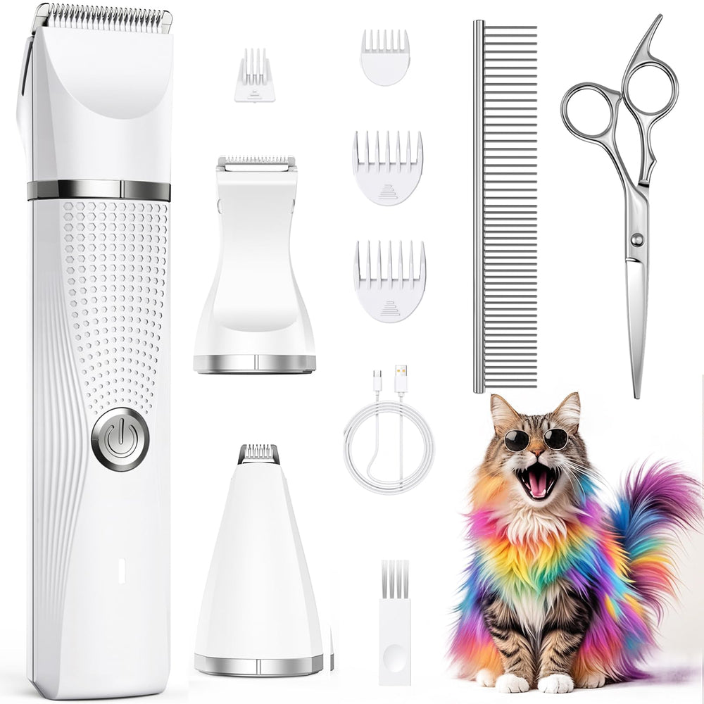 Bautrium cat grooming clippers kit 3-in-1 attachments for versatile trimming