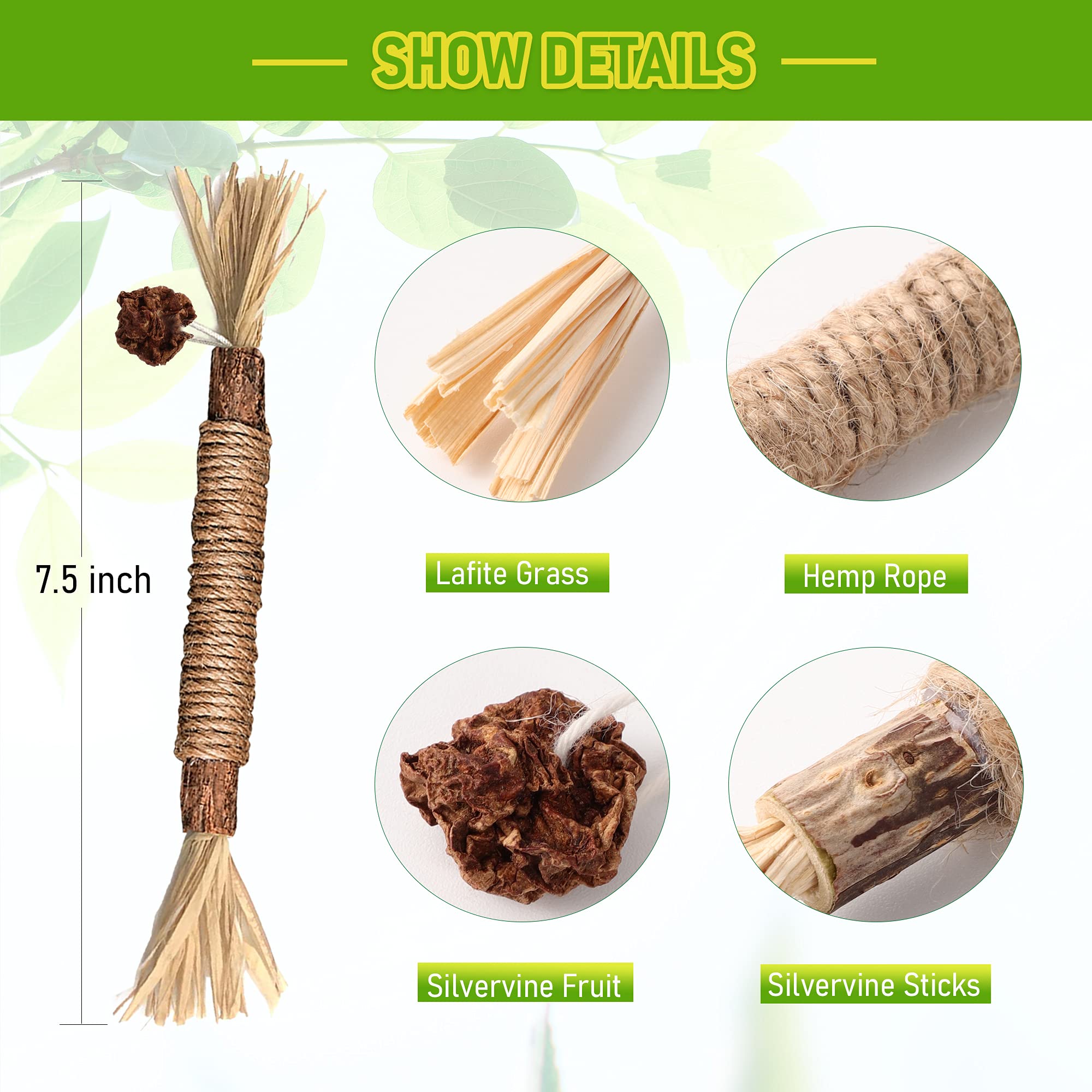 BAWAN natural-cat-toy-pack-silvervine provides additive-free playtime and exploration.