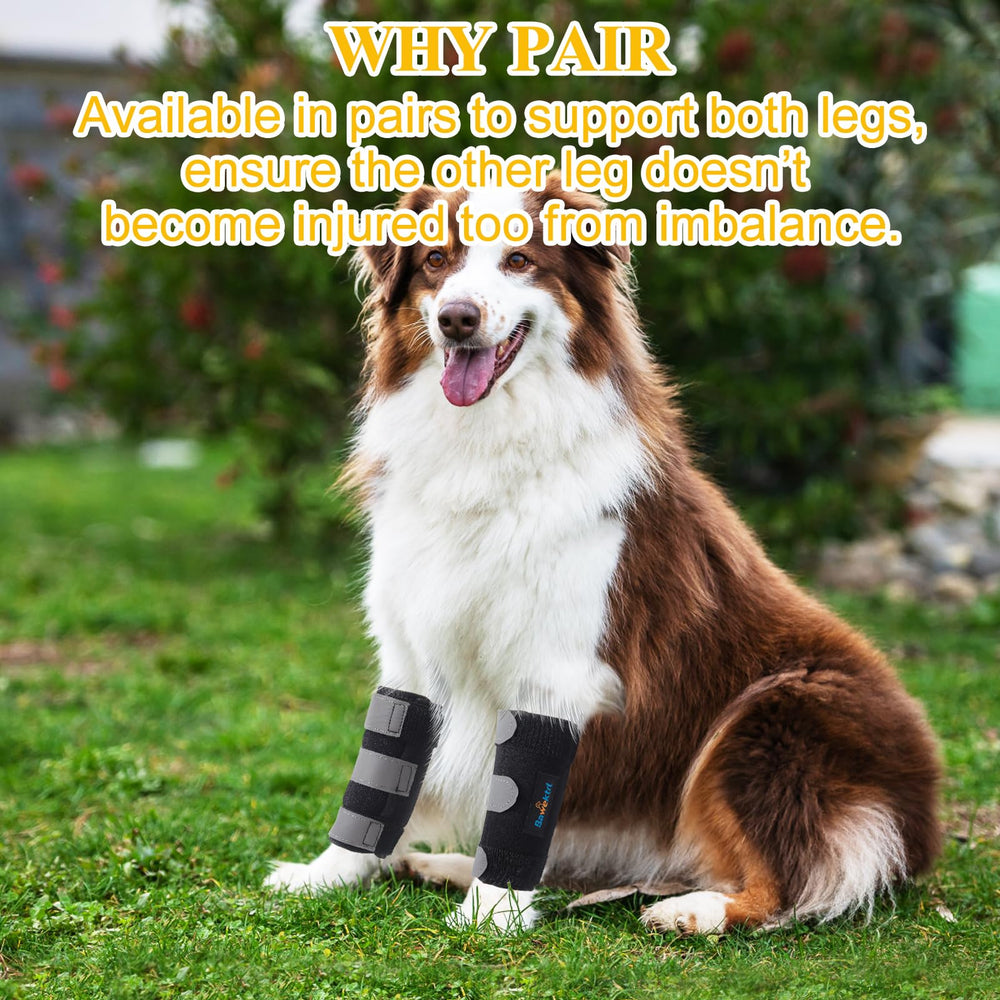 Bawektrl dog wrist brace pair pack shown together to treat both legs
