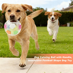 Baysea Mellow Dog Ball with football design encourages bounce and grab