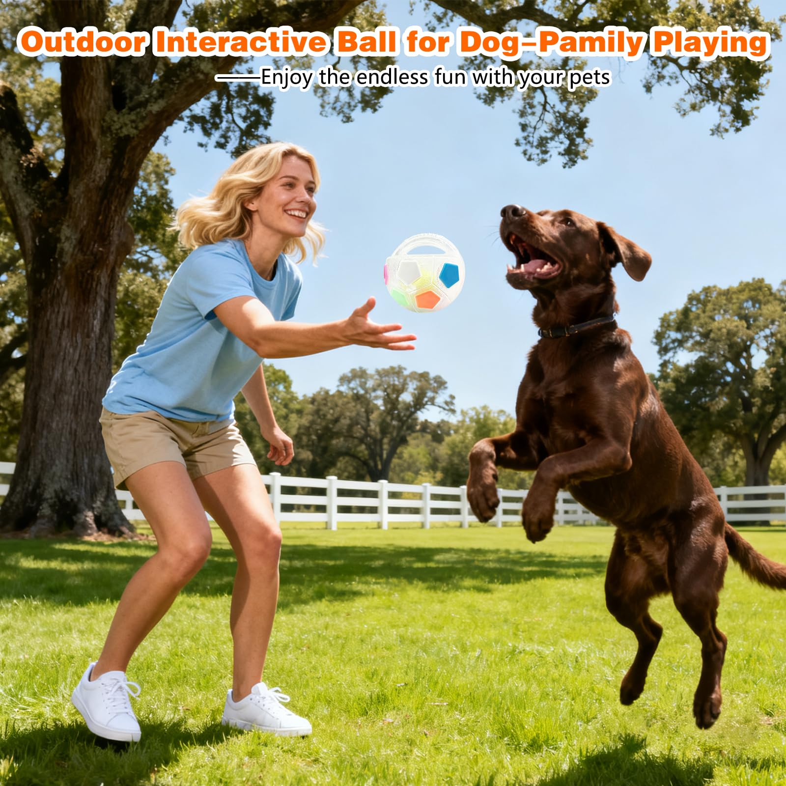 Baysea Mellow Dog Ball squeaky white variant invites playful nibbles