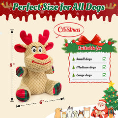 BBeary plush reindeer with soft fabric supports gentle chewing