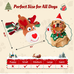 BBeary Christmas dog toy crinkle-antlers adds texture and stimulating noise during fun.