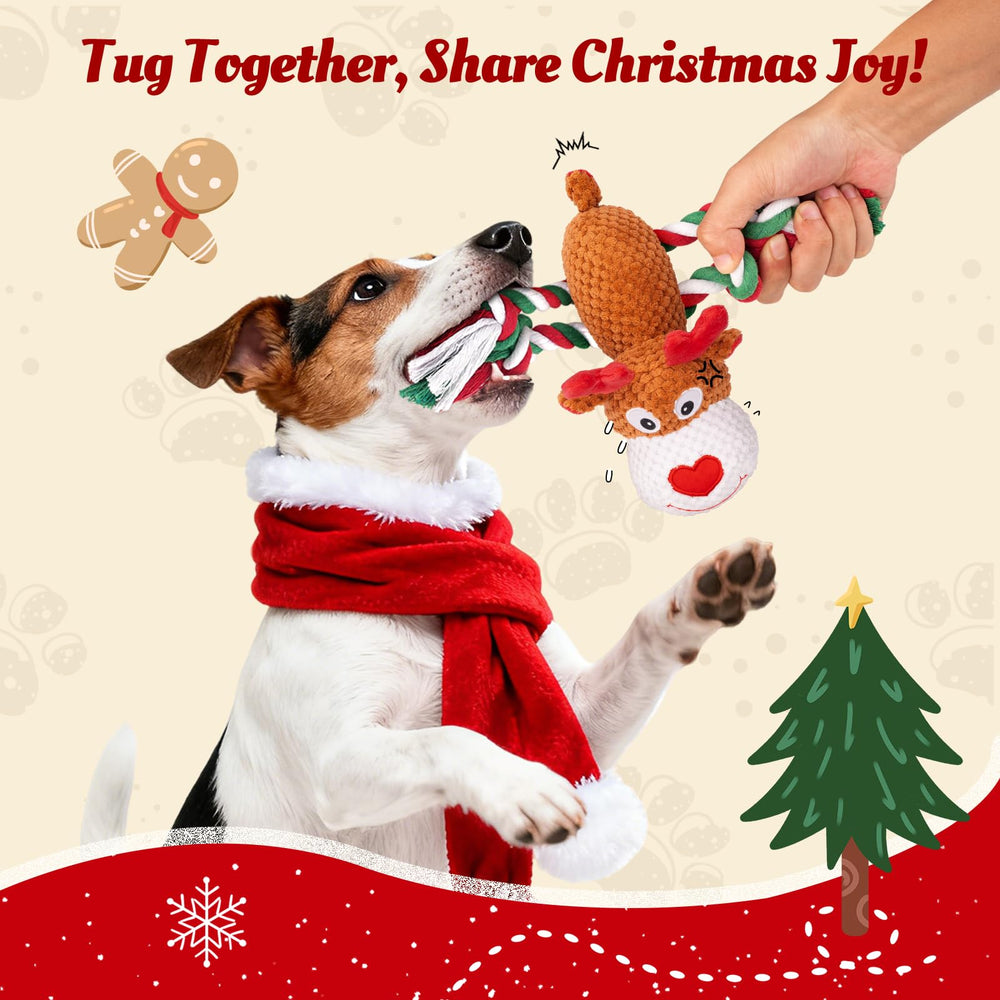 BBeary Christmas dog toy easy-clean-fabric makes cleanup quick after festive play.