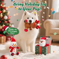 BBeary Christmas reindeer toy with crinkly antlers for extra noisy fun