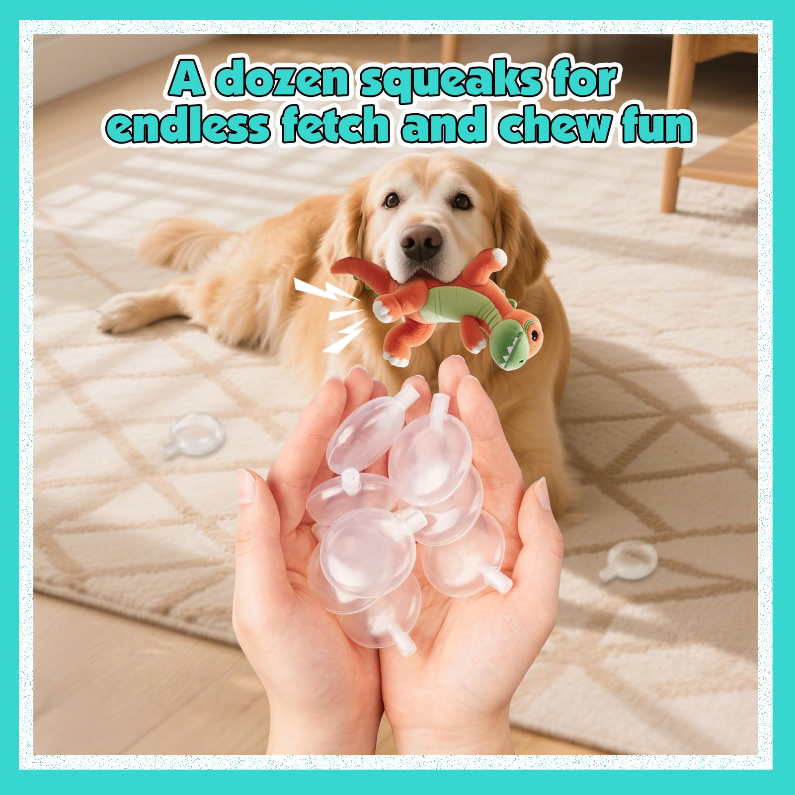 BBeary Squeakers dog toy repair setup demonstrates easy insertion and durability.