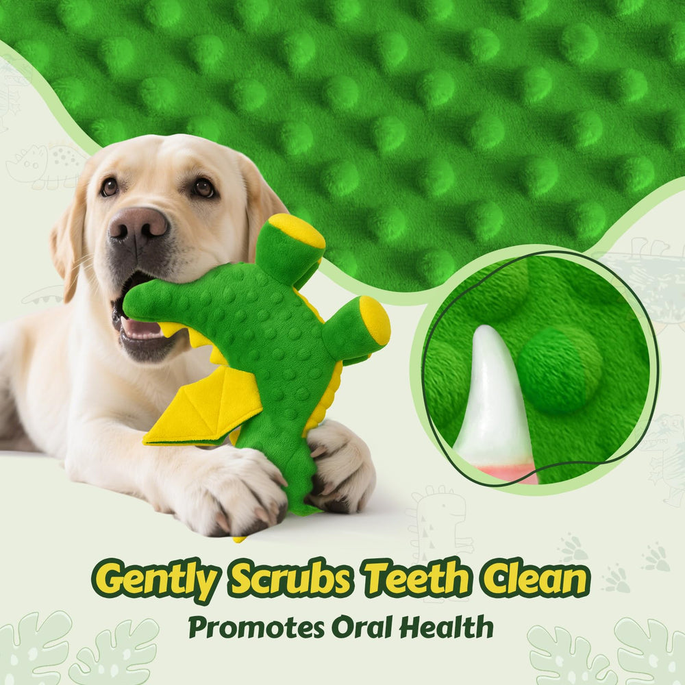 BBeary dragon green plush with crinkle wings for sensory chew sessions.