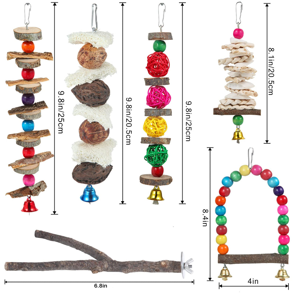 BBjinronjy Bird play gym perch helps birds stay active and entertained.