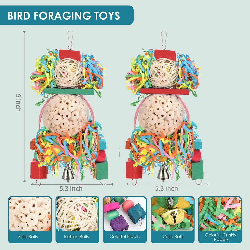 BBjinronjy foraging ball setup in cage encourages exploration and foraging.