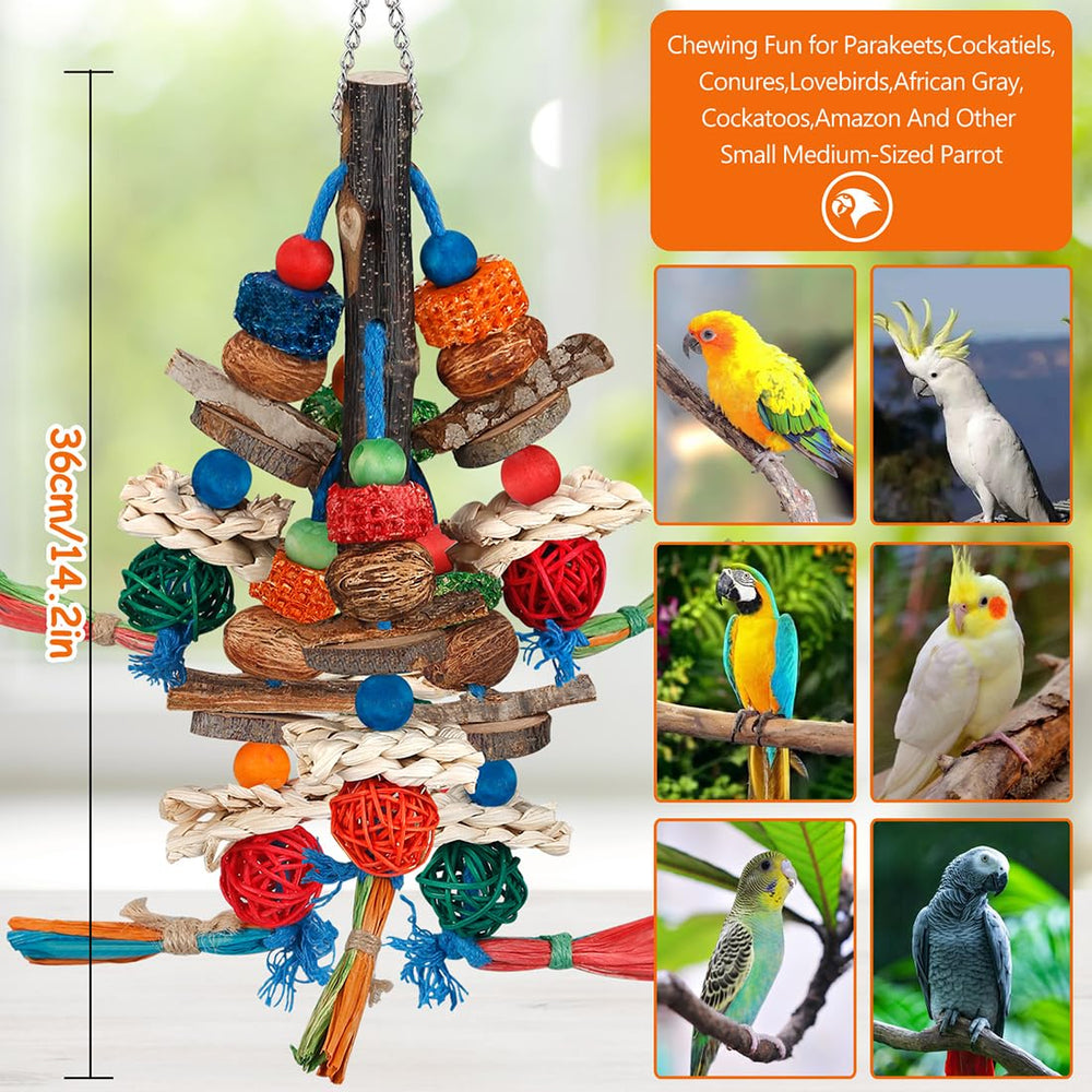 BBjinronjy handmade safe bird toy delivers durable chewing entertainment