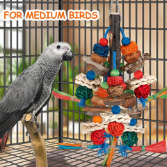 BBjinronjy playset for small to medium parrots promotes active engagement