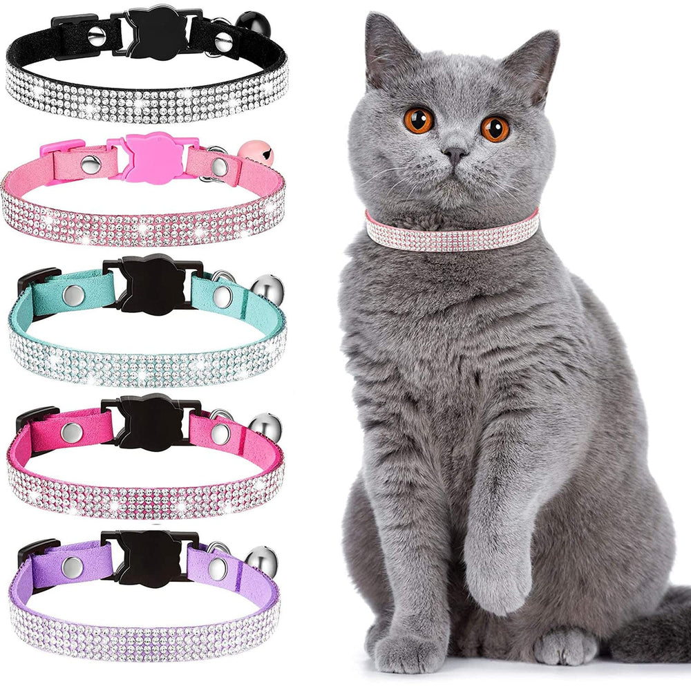 Bbmmayy cat collar rhinestone flower close-up highlights feminine style and sparkle.