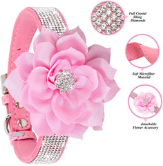 Bbmmayy dog collar bling diamonds closeup showing secure jewel accents