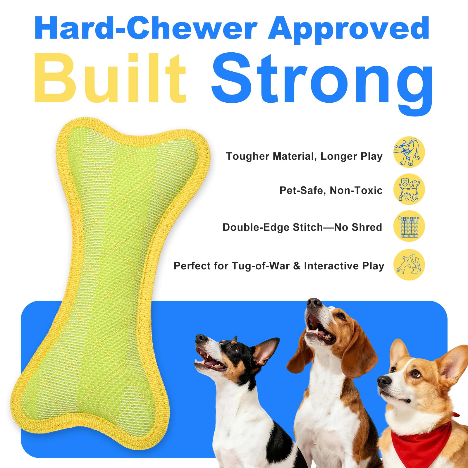 BBOM Bone Dog Toy squeak feature demonstrates reward bites during play