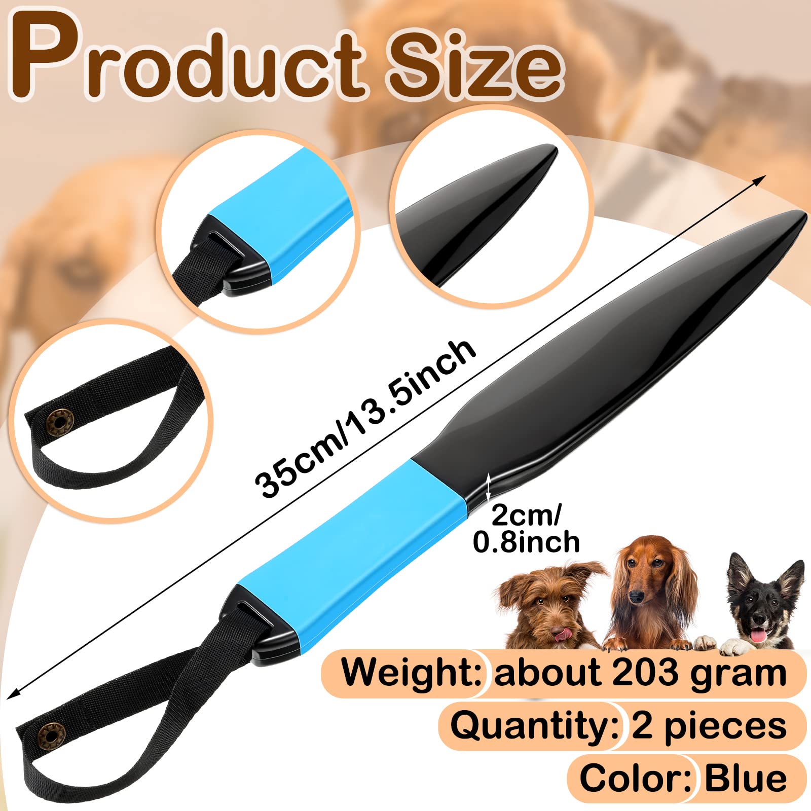 BBTO break stick shown inserted in a dog's mouth for controlled chewing guidance.