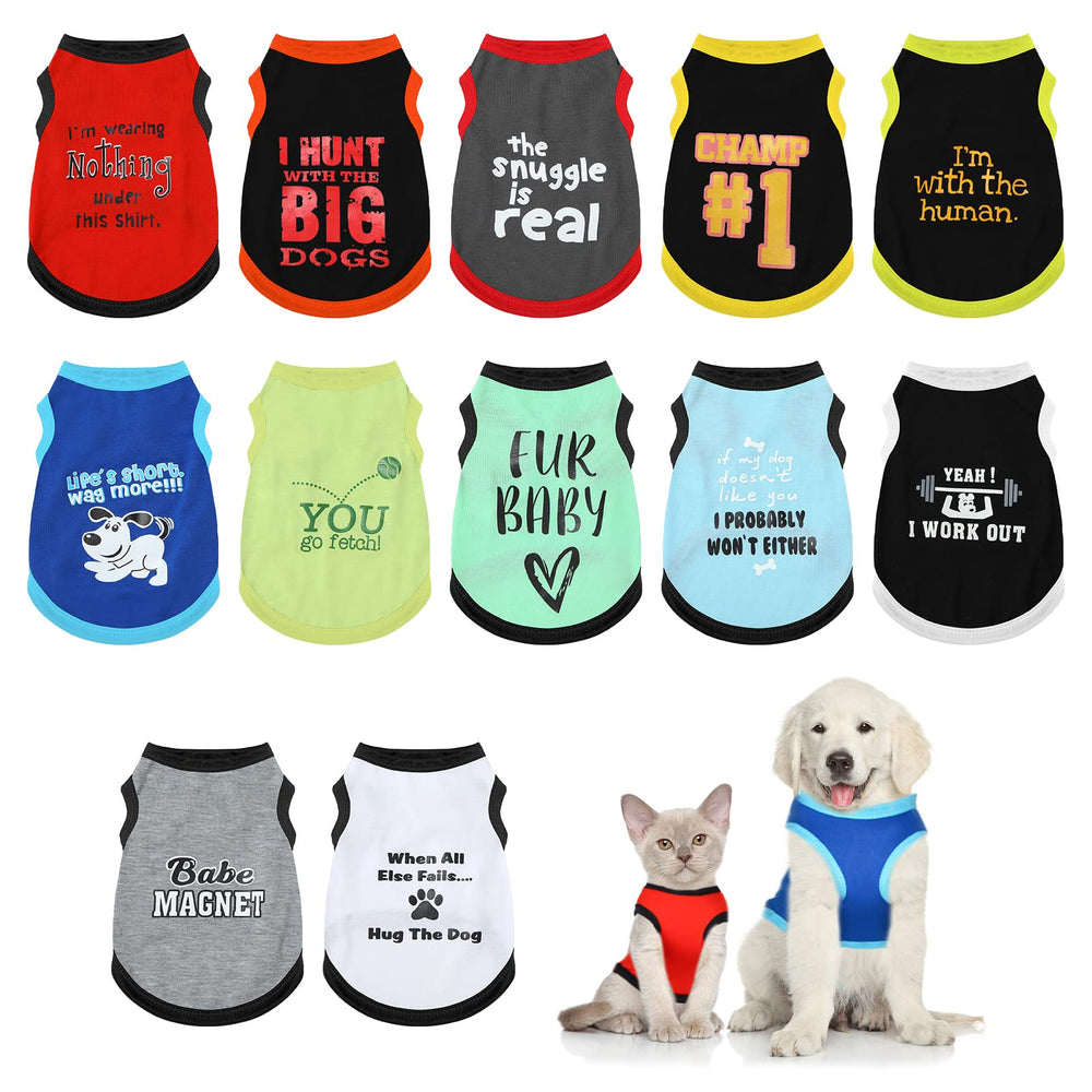 BBTO dog shirts with assorted back graphics for cute, photo-ready looks.
