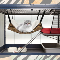 BBTO leopard-pattern hammock offers soft, secure nap space