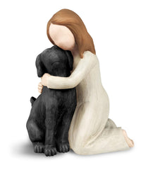 BC Bingo Castle black dog angel figurine serene memorial keepsake for cherished pets