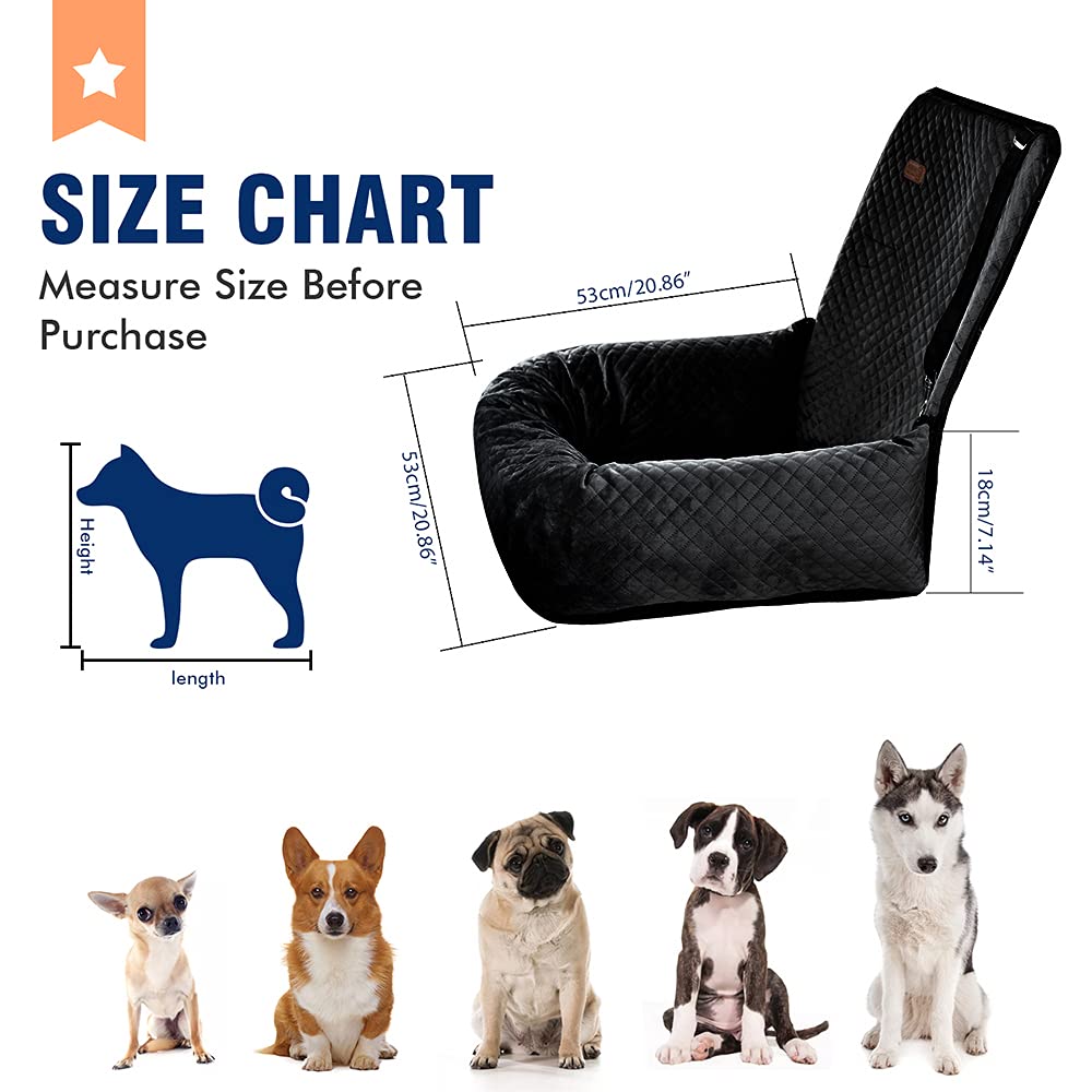 BCOCHAO dog car seat booster side buckle demonstrates reliable restraint during drives.
