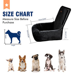 BCOCHAO dog car seat booster side buckle demonstrates reliable restraint during drives.