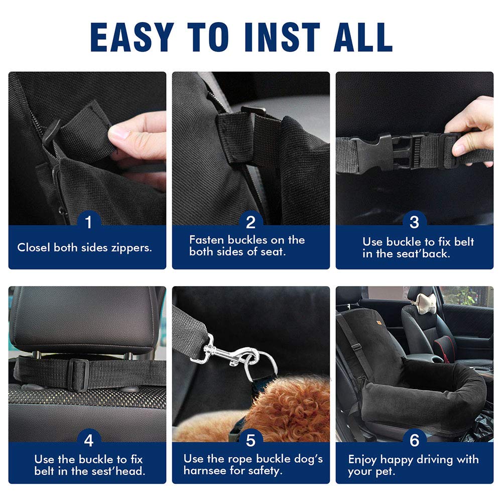 BCOCHAO in-car travel setup on back seat suits dog trips