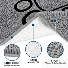 Bcoimo chenille mat demonstrates durable, plush surface for pets