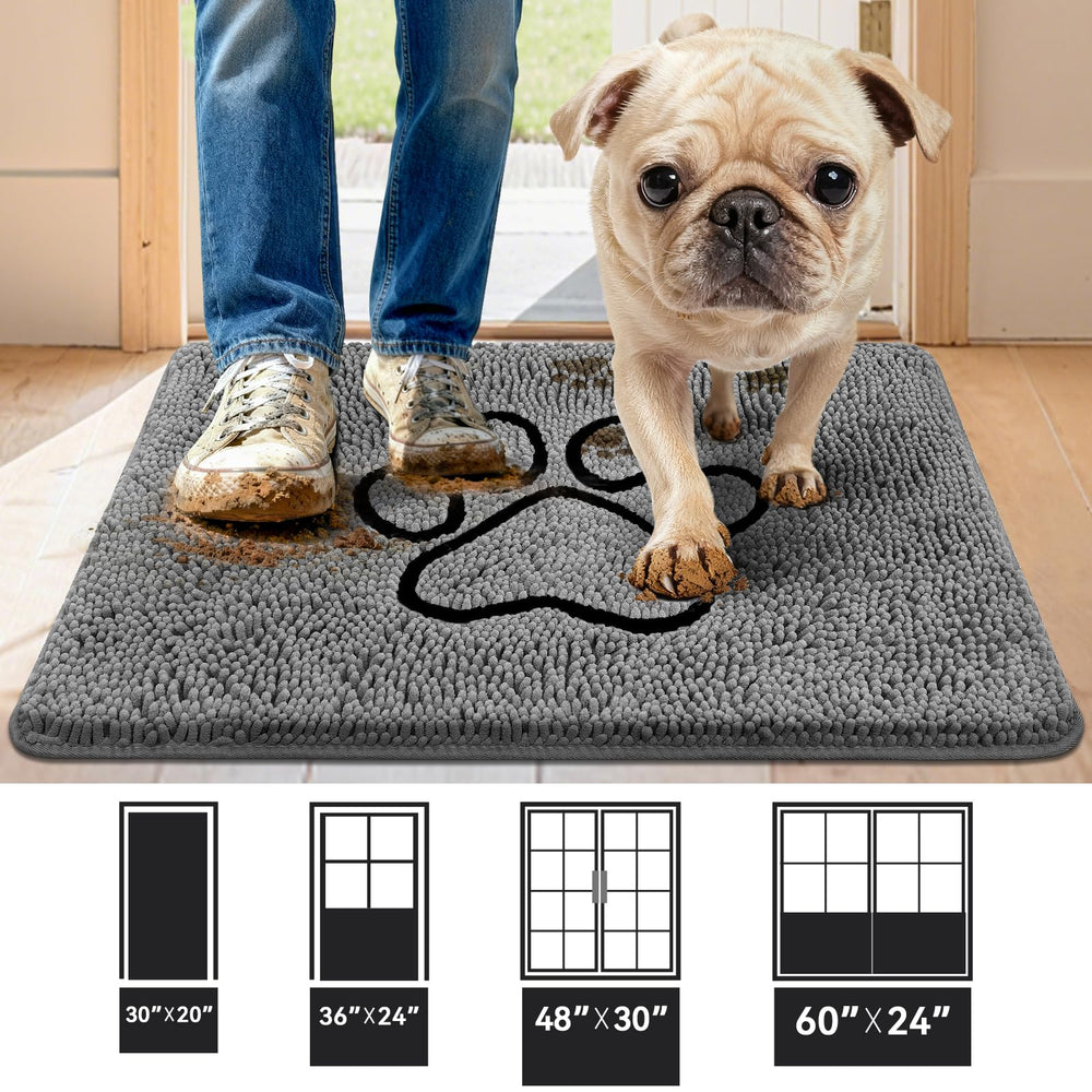 Bcoimo anti-slip back keeps the mat steady on tiles and wood floors