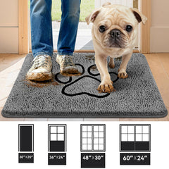 Bcoimo anti-slip back keeps the mat steady on tiles and wood floors