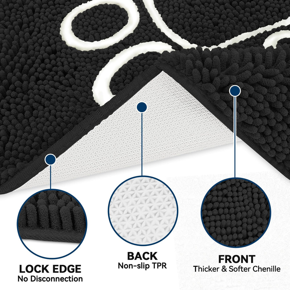 Bcoimo dog door mat in-use provides cozy resting space and moisture control.