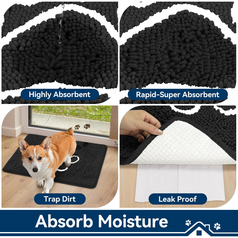 Bcoimo dog door mat washable-dryer-cycle supports easy machine cleaning.