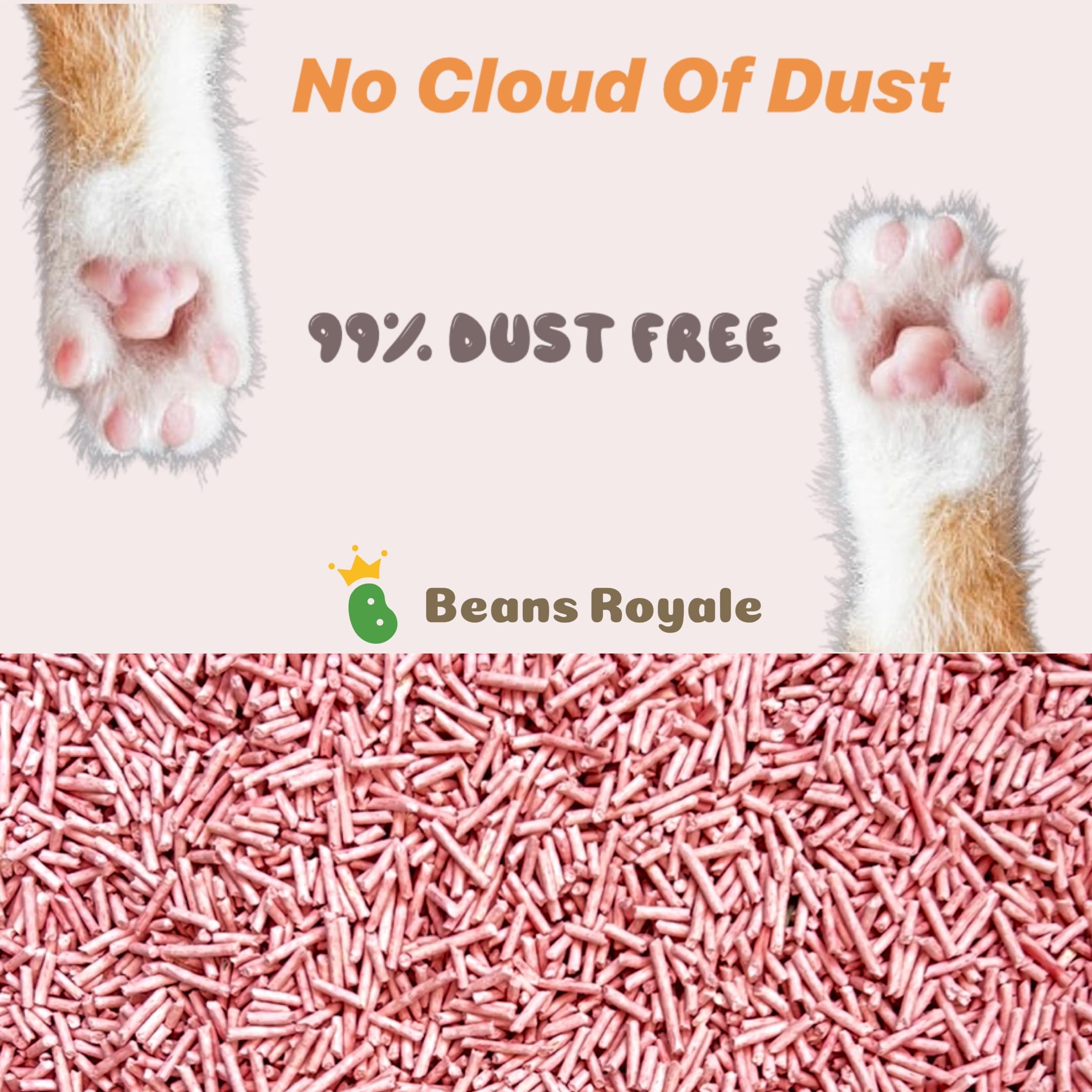 Beans Royale dust-free-pea-fiber visuals offer a cleaner, low-dust experience.