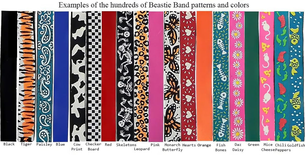 Beastie Bands cat collar stretch close-up highlighting flexible safety design for kitten mobility