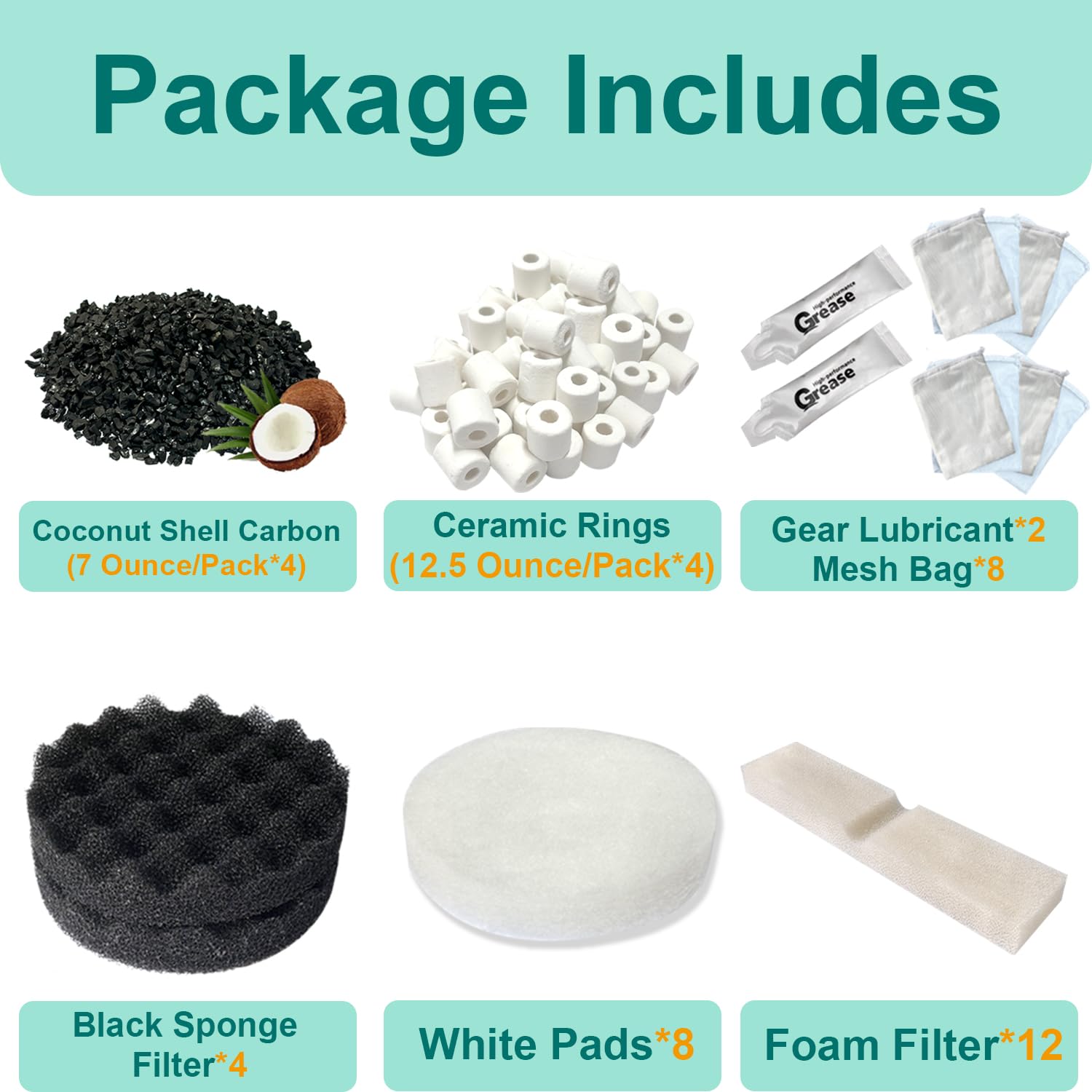 Beaufan black-sponge-filter enhances mechanical filtration and water polishing.