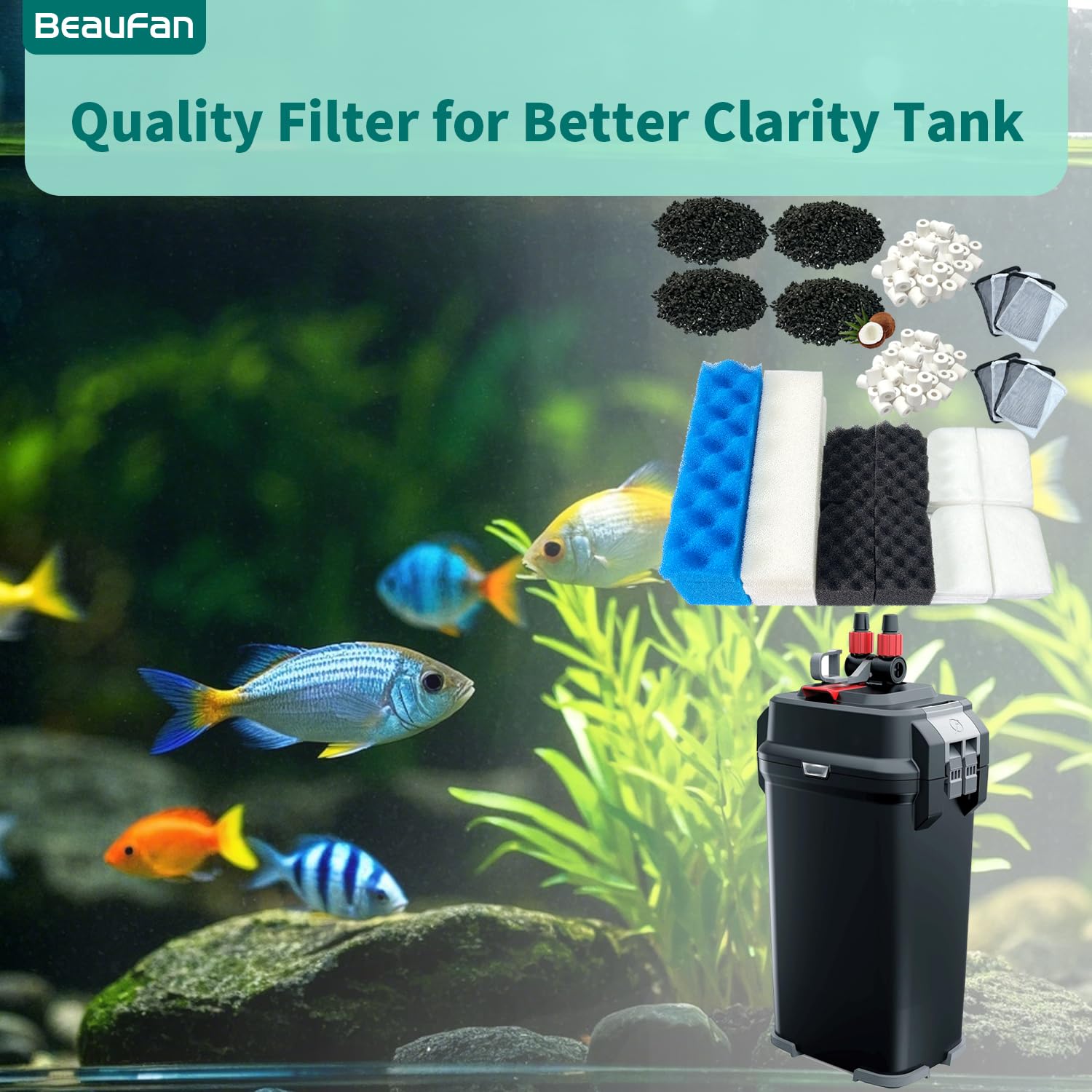 Beaufan activated carbon packs reduce odors and impurities.