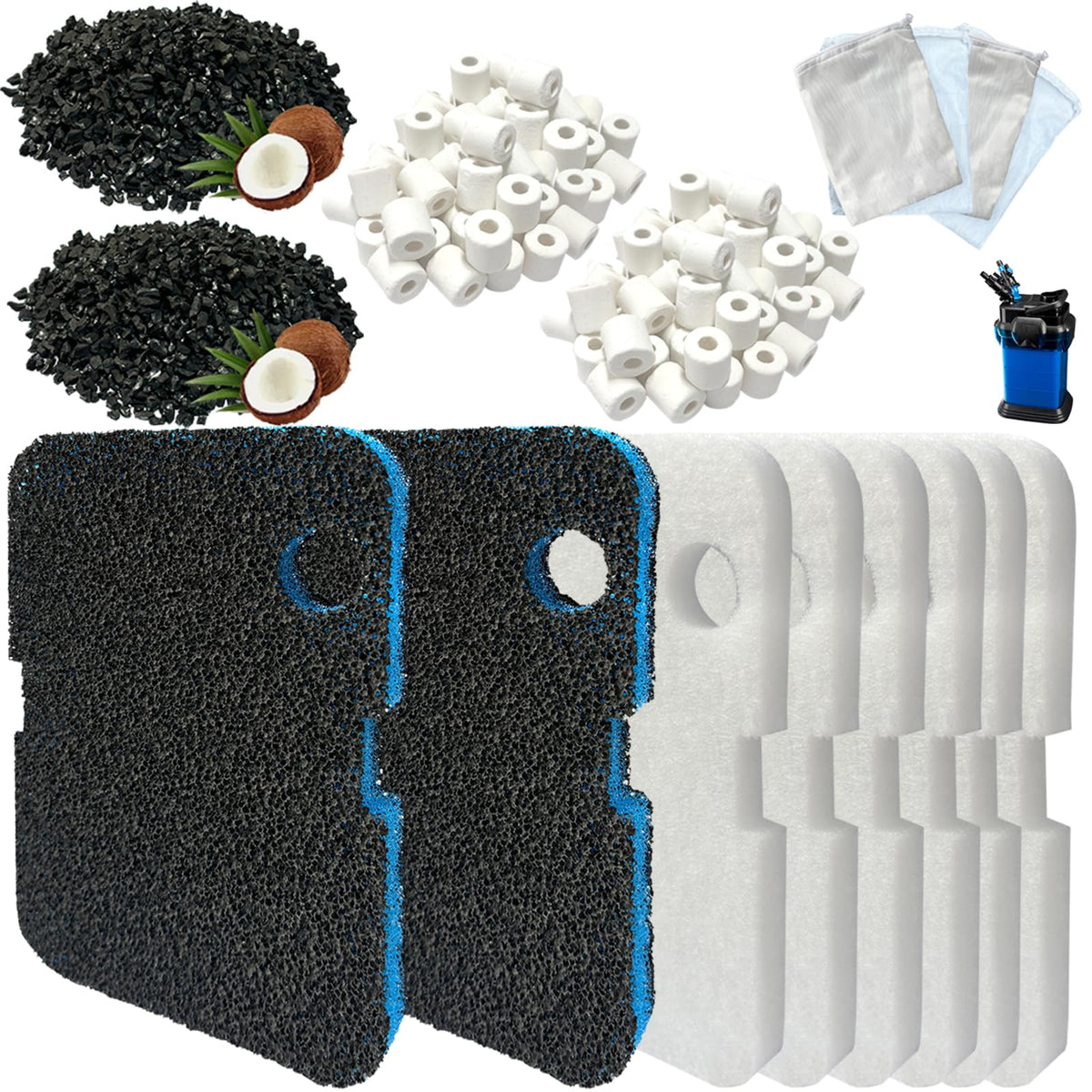 Beaufan bio-sponge filter 2pcs for biological filtration in freshwater aquariums