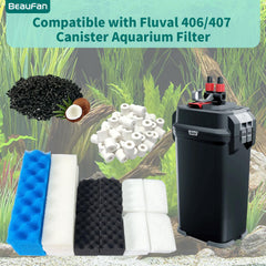 Beaufan blue Bio-Foam filters provide increased surface area for filtration.