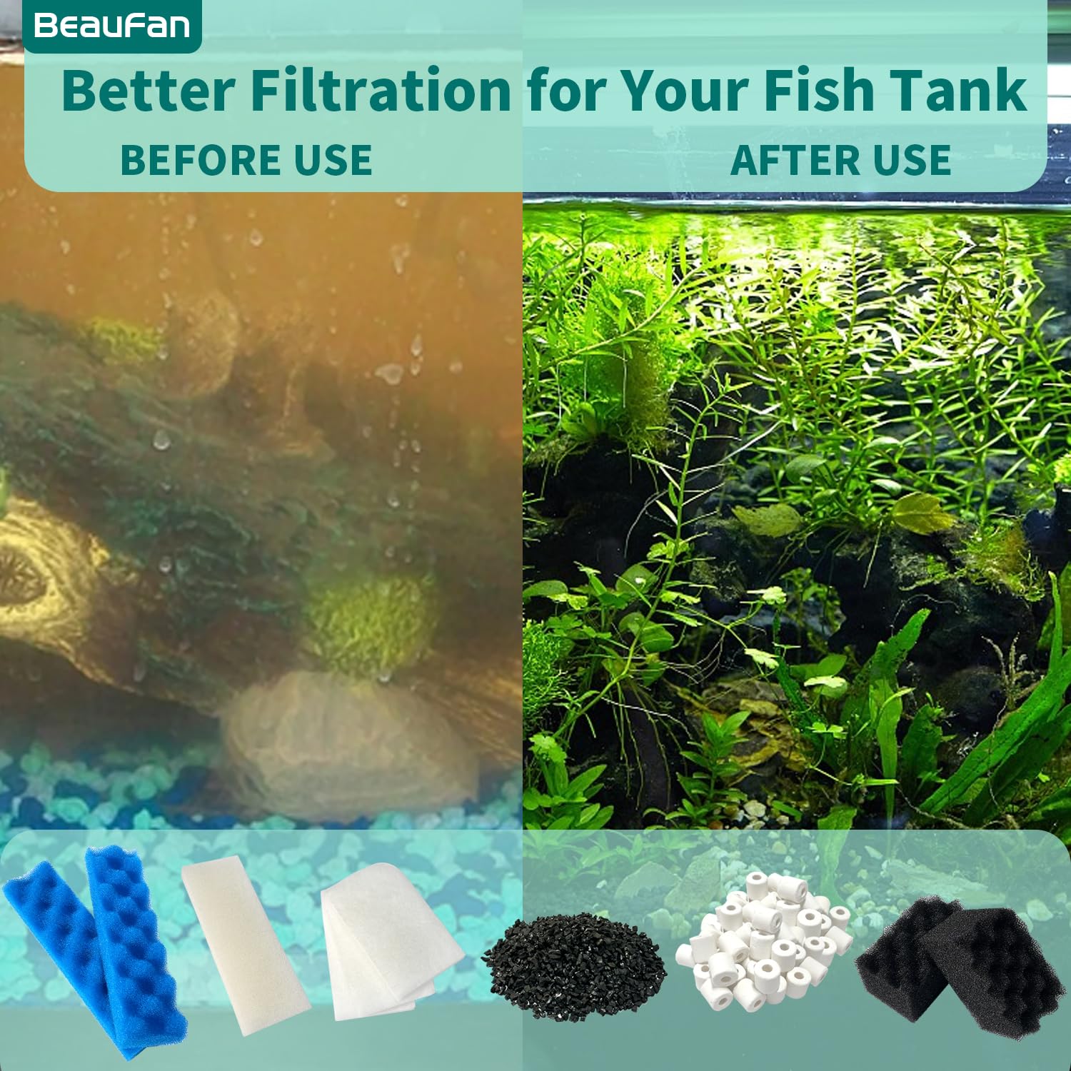 Beaufan ceramic rings and mesh bags polish water.