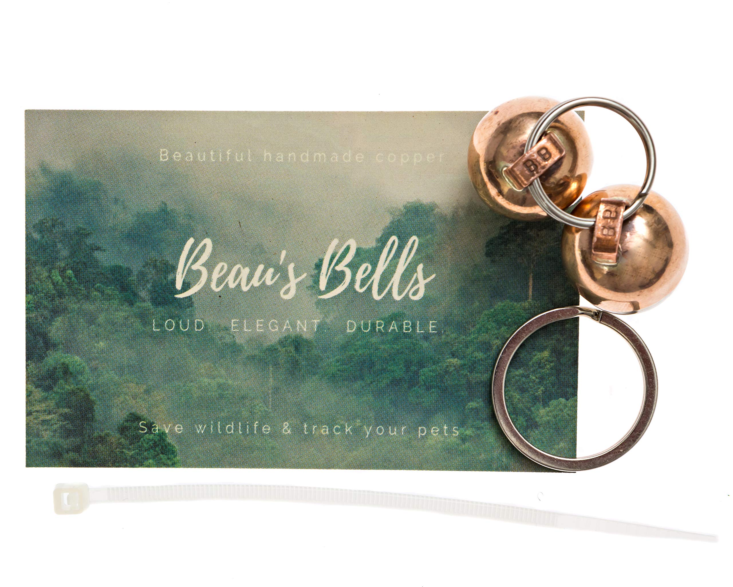 Beau's Bells white-copper bottom assembly detail highlights durable, wildlife-friendly design.
