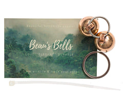 Beau's Bells white-copper bottom assembly detail highlights durable, wildlife-friendly design.