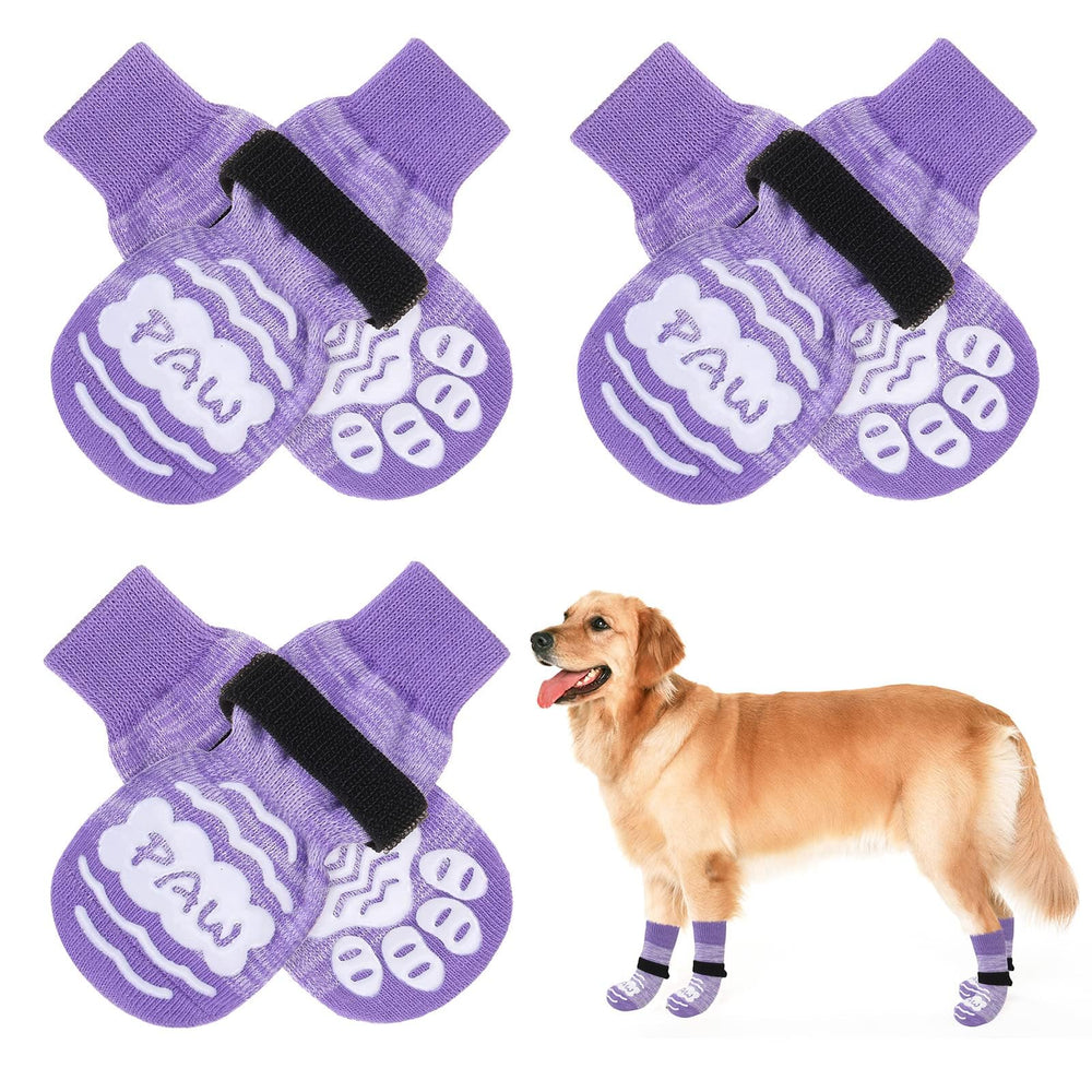 BEAUTYZOO anti-slip dog socks on floor boost traction during indoor play