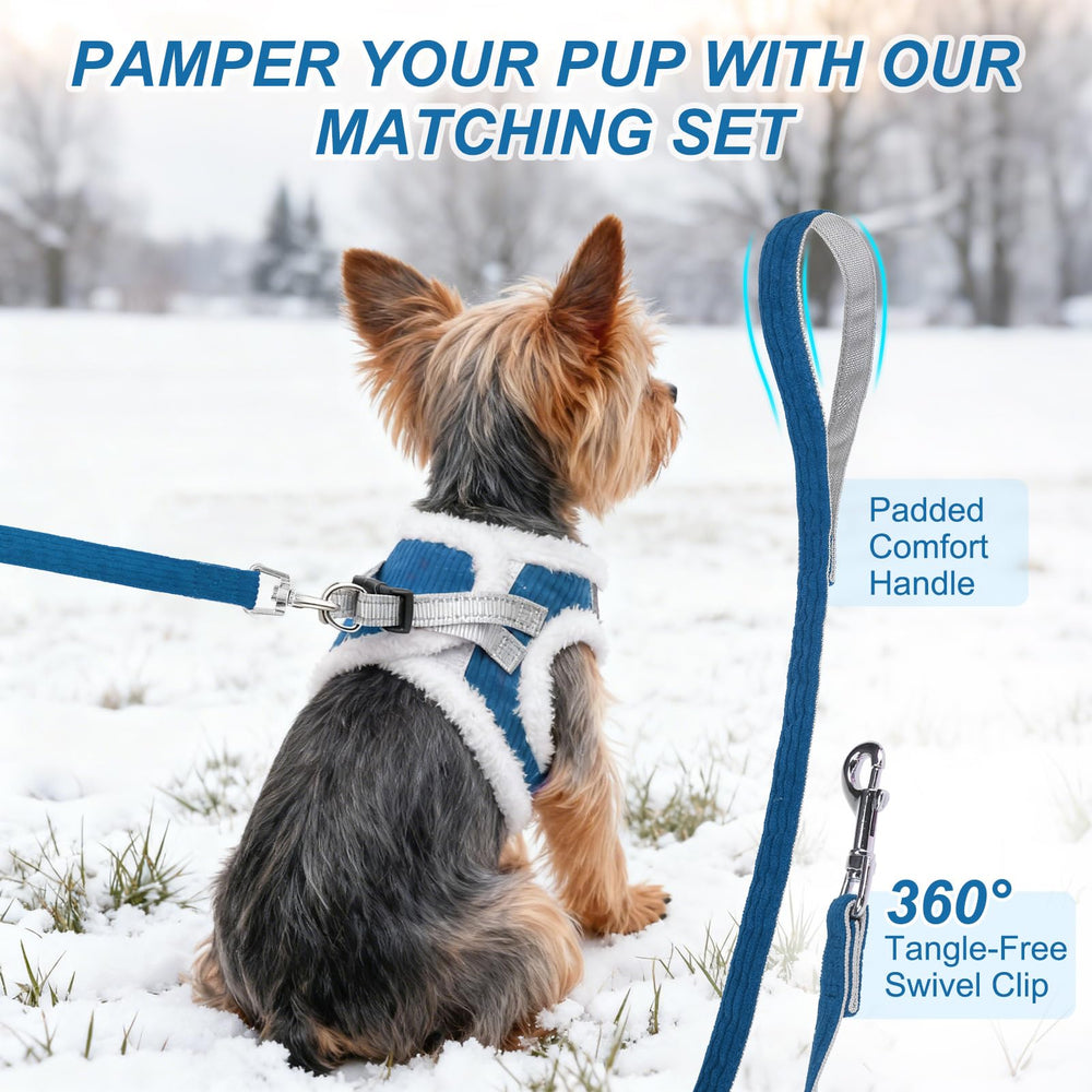 BEAUTYZOO Blue Plush Harness highlights a refined aesthetic for pets.