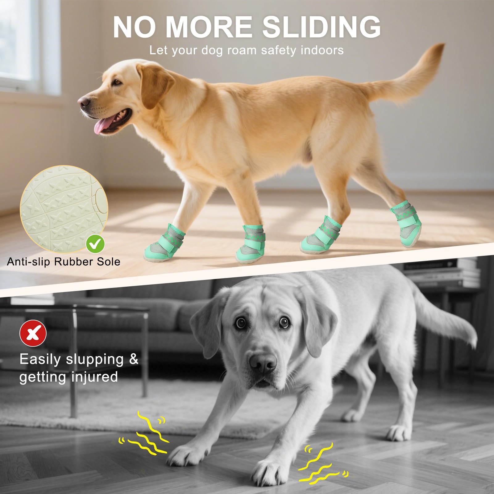 BEAUTYZOO tallas grandes para perros grandes, ajuste cómodo para patas anchas.