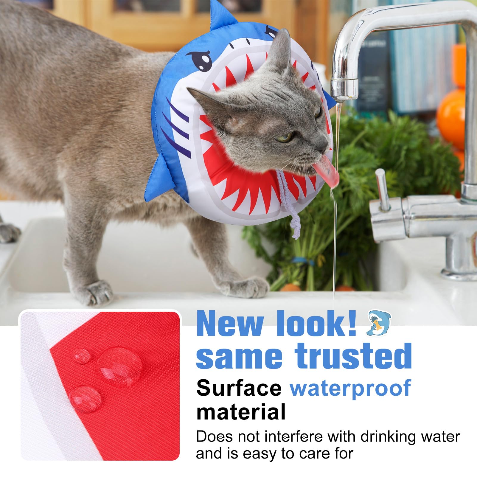 BEAUTYZOO cat cone collar pillow design supports comfortable napping and wearing.