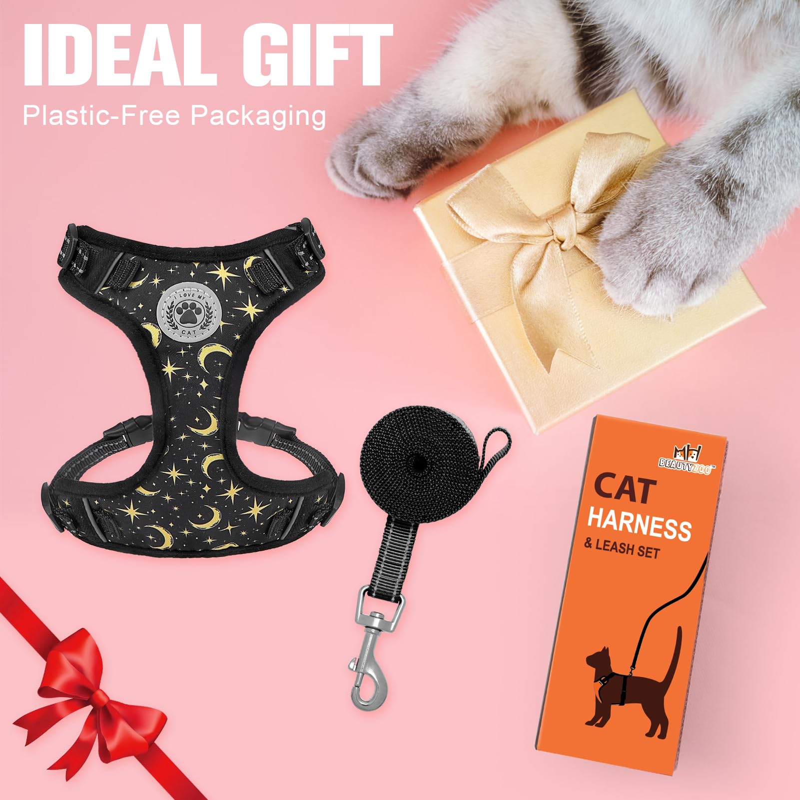 BEAUTYZOO packaging image shows ready to use harness and leash kit.