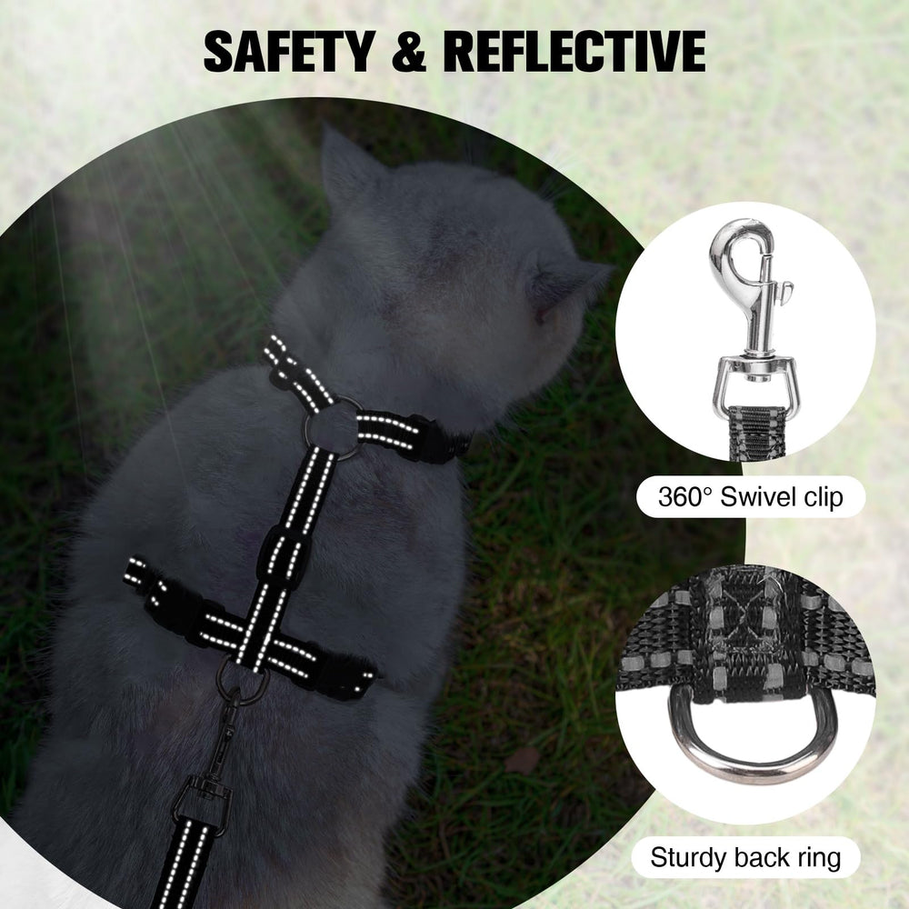 BEAUTYZOO reflective trims on harness and leash support safer night walks.