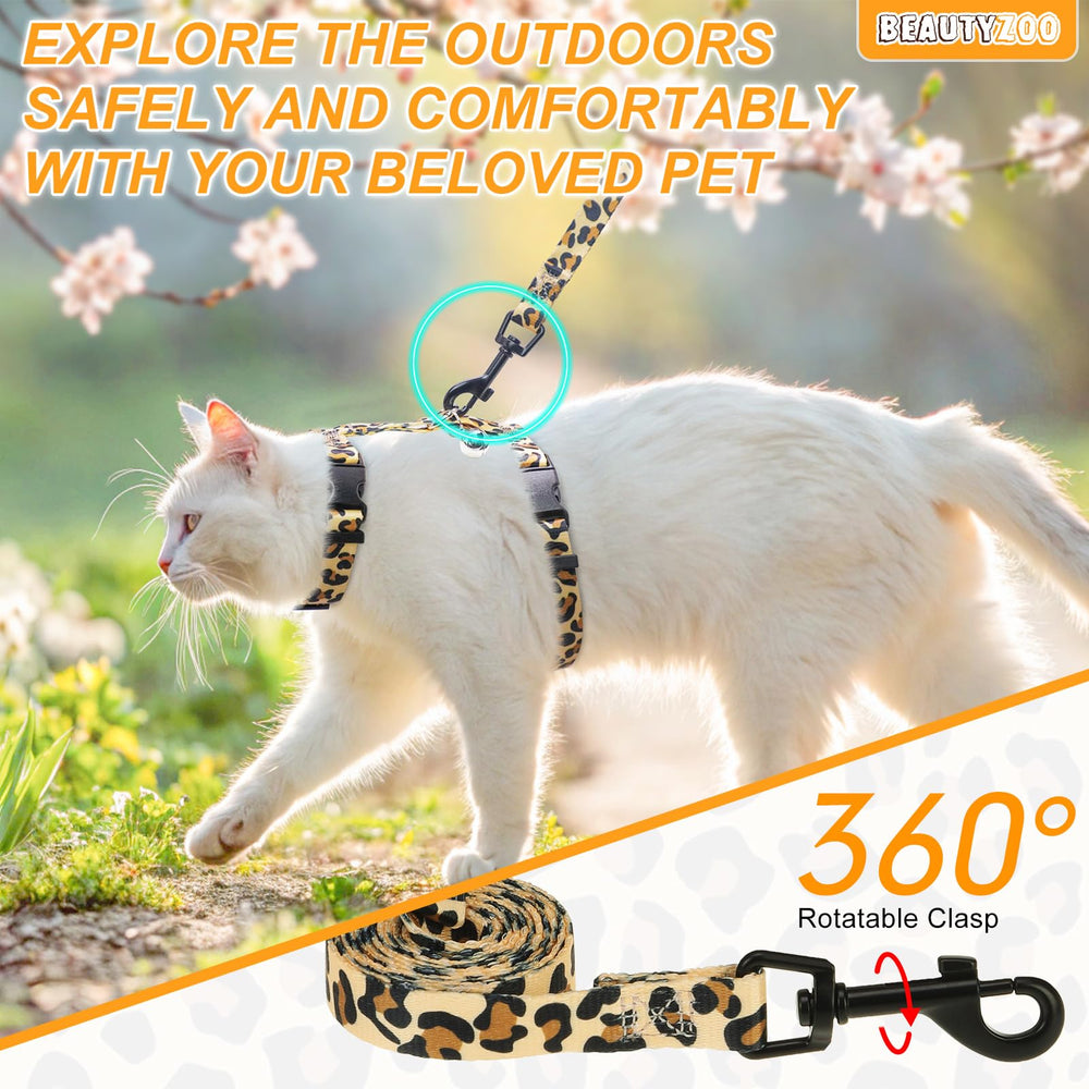 BEAUTYZOO cat harness lightweight polyester for freedom of movement